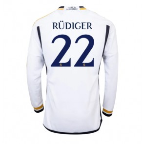 Lacne Muži Futbalové dres Real Madrid Antonio Rudiger #22 2023-24 Dlhy Rukáv - Domáci